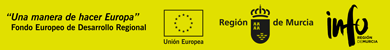 Banner con los logos del INFO, CARM, EU y Fondos FEDER
